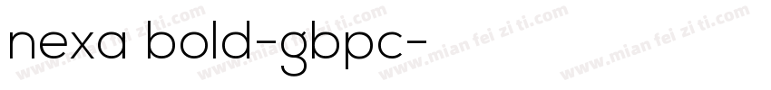 nexa bold-gbpc字体转换
